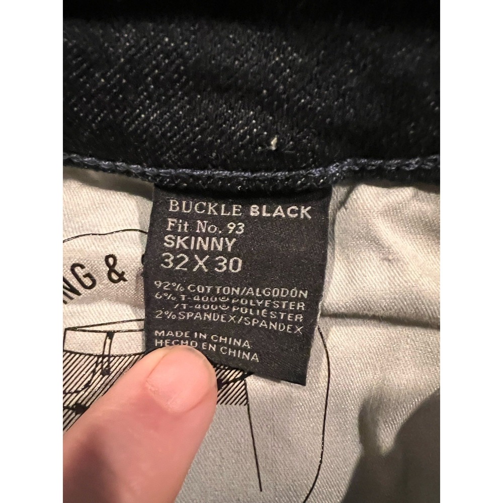 Buckle Black Men's Dark Blue Jeans 32x30 Skinny - Picture 9 of 12